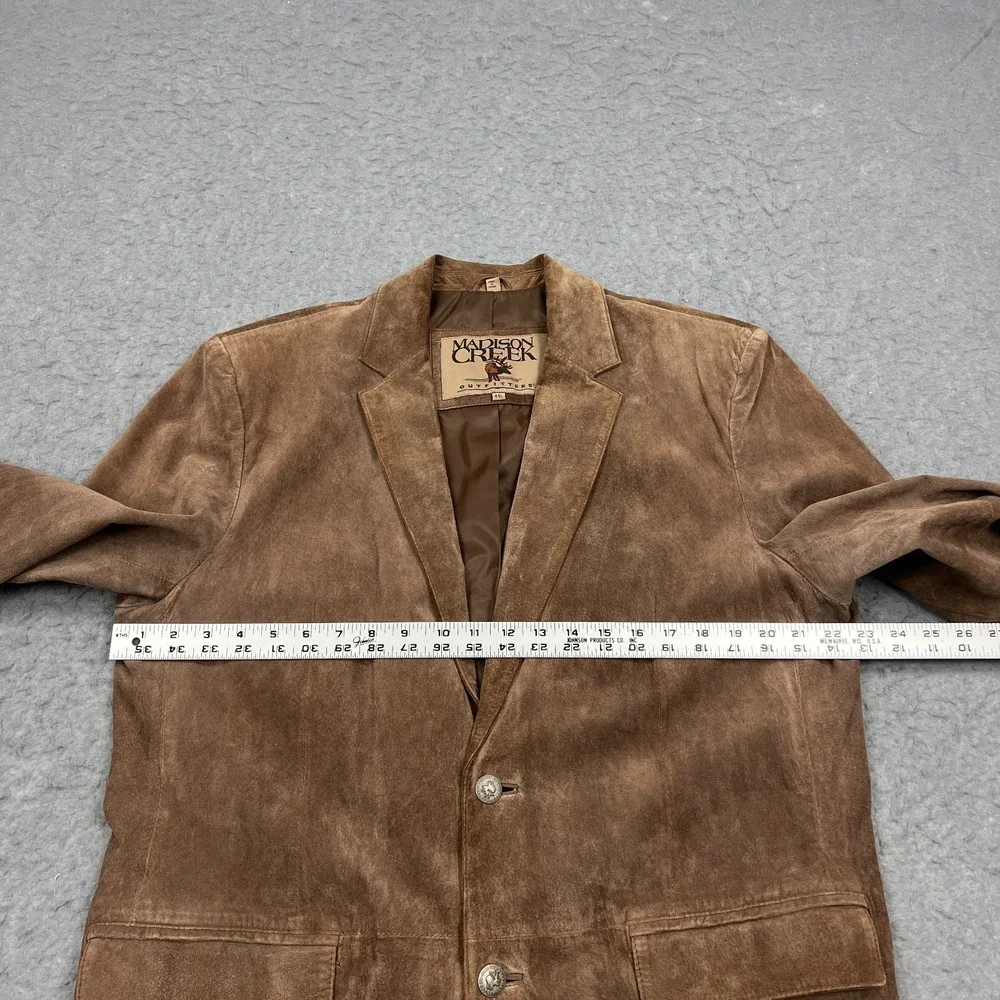 Madison Creek Outfitters Suede‎ Blazer Mens 44L Brown Leather Western Jacket